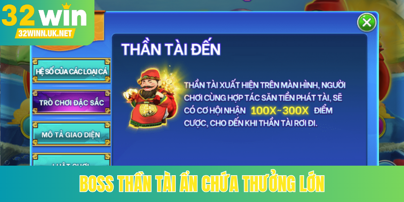 Boss Thần Tài ẩn chứa thưởng lớn