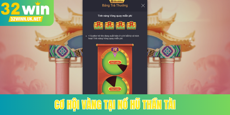 Cơ hội vàng tại nổ hũ Thần Tài
