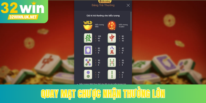 Quay Mạt Chược nhận thưởng lớn
